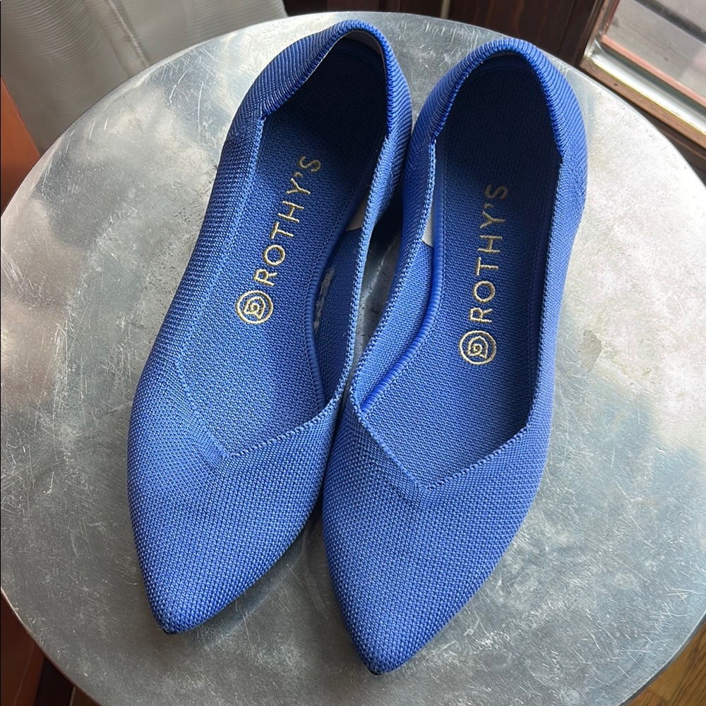 Rothy's Blue “The Point” Flats